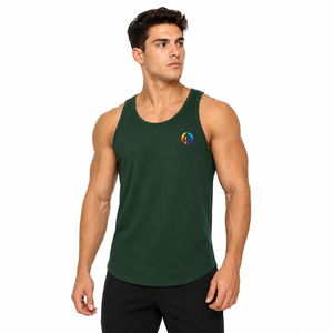 Camiseta sin mangas para hombre con diseño casual que ofrece comodidad relajada y transpirable, ideal para viajes a la playa y uso diario. - Product Image 1