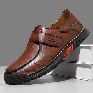 Mocassins d'été pour hommes en cuir cousus main, décontractés, à semelle plate, confortables, antidérapants, légers, grandes tailles, pour le quotidien et les affaires - Product Image 2