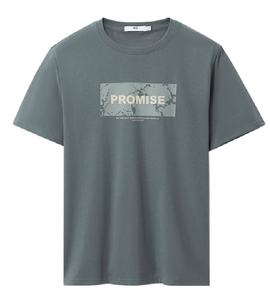 T-shirt décontracté à manches courtes en coton 100% de qualité supérieure Logo personnalisé du fabricant imprimé Promotion en gros Publicité Chemise avant - Product Image 4