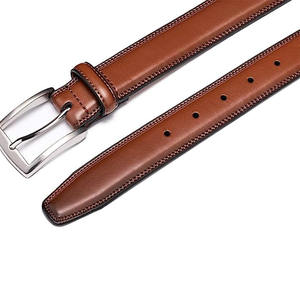 Ceinture en cuir de vache véritable pour homme, faite à la main, nouveau design avec boucle en alliage, pour le travail, les occasions professionnelles et décontractées - Product Image 6