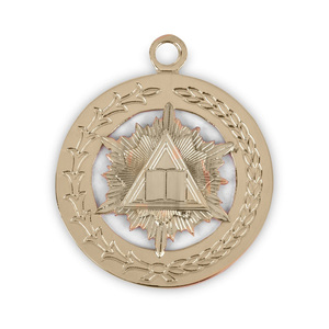 Joya Masónica Personalizada Chapada en Oro con Esmalte Duro, Gran Guardián del Símbolo Sagrado, Collar Masónico, Regalia de la Logia Azul - Product Image 1