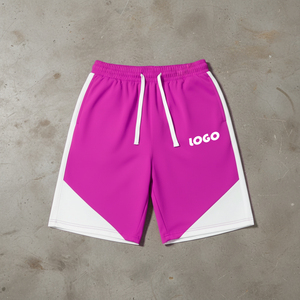 Shorts de hombre de alta calidad estilo streetwear, con logo bordado personalizado, de tela gruesa, dos tonos, con bolsillos laterales, transpirables. - Product Image 6