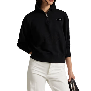 <b>Women</b> Half Zip Sweatshirt Premium Quality Quarter Zip Pullover Soft Fleece Long Sleeve Casual Winter Fashion <b>Top</b> For Everyday - Product Image 1