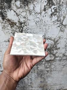 Artisan Made Mother Pearl Square Classic Customizable Drink Coaster Polished Shell Surface Eco Friendly Elegant <b>Table</b> <b>Protection</b> - Product Image 3