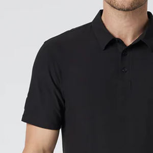 Camiseta con Cuello Camisero y Logotipo Bordado, Diseño de Color Sólido, Camiseta Casual para Hombre con Logotipo Personalizado, Camiseta Premium para Hombre - Product Image 3