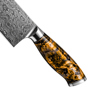 Couteau de Chef de Luxe en Damas Fait Main pour la Cuisine, Accessoire de Cuisine Professionnel avec Lame Tranchante et Manche Ergonomique - Product Image 4