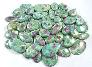 Cabujón de Piedra Preciosa Suelta de Rubí Fuchsite Pulido Natural, Cristal Curativo de Chakra Reiki, Venta al por Mayor de Cabujones de Rubí Fuchsite, Compra al por Mayor - Product Image 4