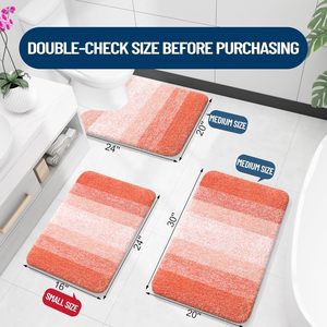 Hot Selling 17"x24" Microfiber Bath <b>Mat</b> Super Absorbent Non-Slip Floor Thick Plush Shaggy Tufted <b>Bathroom</b> Rug Washable Hotel - Product Image 2