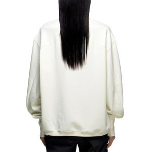 Sudadera de Forro Polar con Capucha y Media Cremallera para Mujer, Ajuste Holgado, Color Liso, Hombros Caídos, Transpirable y Antiarrugas - Product Image 5