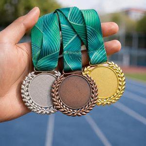 Medalla de Oro, Plata y Bronce con Diseño Circular, Estilo Tradicional, Medalla de Premio de Metal para Graduación, Logros Deportivos, Recuerdo - Product Image 3