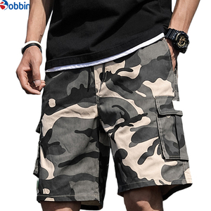 Pantalones Cortos Cargo de Camuflaje Morado para Hombre Bobbin, Cintura Media, Cierre de Botones, Transpirables, Pantalones Capri Tácticos para Hombre, Multibolsillos, Cortos Casuales - Product Image 1