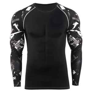 Breathable Camo Rashguard for Men Long Sleeve Surf Rash Guard <b>Wetsuit</b> Top with Spandex/Polyester Material - Product Image 5