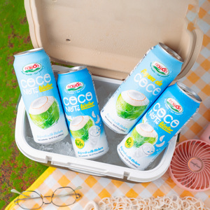 Proveedor de agua de coco a granel Nawon, bebida de coco enlatada de 500 ml con pulpa de coco, fabricante en Vietnam, MOQ bajo, logotipo personalizado - Product Image 5