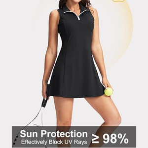 Ropa Deportiva de Golf de Alta Calidad para Mujer, Color Negro, Ajustada, Sin Mangas, de Spandex/Nylon, Cómoda para Entrenamiento - Product Image 6