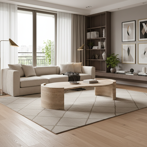 Marbre rectangulaire moderne en travertin naturel poli sur mesure - Product Image 2