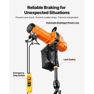 10 ft Overhead <b>Crane</b> 120V Single Phase 10 ft Wired Remote Control 2200 Lbs Electric Chain Hoist 1t Lifting 4m Model G100 Cha - Product Image 5