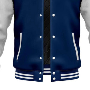 Chaqueta Casual para Hombre, Estilo Letterman, Cuello Alto, Logotipo Frontal, Duradera, Transpirable, Ligera, Ecológica, Servicio OEM - Product Image 5