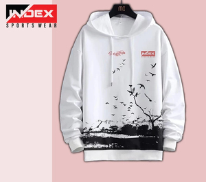 Sudadera con Capucha para Hombre INDEX, Roja y Negra con Estampado de Calavera, Sublimación, Poliéster, Tejido de Punto, Ropa Urbana, Otoño, Corte Regular - Product Image 5