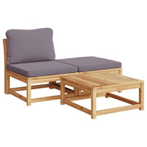 Ensemble de salon de jardin en bois d'acacia massif, durable et élégant pour les espaces extérieurs - Product Image 3