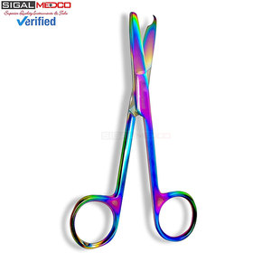 Suture Stitch Scissors 4.5" Straight Manual Multicolor Rainbow <b>Titanium</b> Coating Premium Quality Stainless Steel General Surgery - Product Image 3