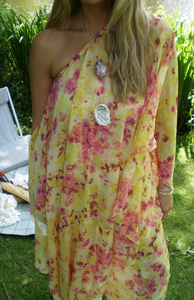 Combinaison Kaftan Jaune à Motifs Floraux pour Femme, Coupe Ample Bohème, Tenue de Plage, Vêtement de Vacances, Combinaison à Jambes Larges - Product Image 3