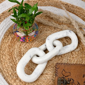 Adorno de Cadena de Mármol Único, Eslabones de Piedra Natural Entrelazados, Decoración de Pared Hecha a Mano, Ecológica, Regalo de Diwali para Decoración del Hogar - Product Image 3