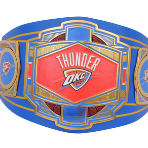 เข็มขัดแชมป์ OKC Thunder พร้อมดีไซน์แบบกำหนดเองและโลโก้ทีมแบบโดดเด่น รุ่นสะสมสำหรับนักกีฬาโดยเฉพาะ - Product Image 5