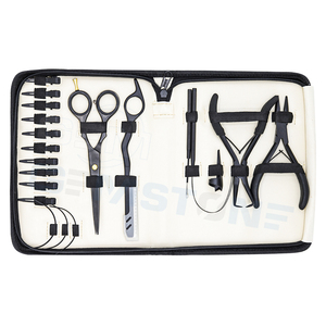 Professional Stainless Steel Hair Extension Tools Kit Removal Micro <b>Ring</b> Pliers Pulling Loop Needle Hook Closer Plier <b>Thinning</b> - Product Image 1