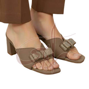 Sandalias de Tacón Antideslizantes con Diseño Personalizable y Estilo Único, Impresas con Tendencia de Moda, Parte Superior de Cuero Genuino, Gamuza y Terciopelo, Alta Calidad - Product Image 3