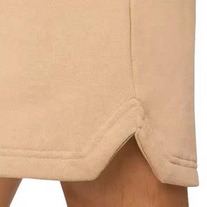 กางเกงขาสั้นฟลีซเอวสูงผูกเชือกสำหรับผู้ชาย ดีไซน์ล่าสุด ลายเรียบ สำหรับออกกำลังกาย ฟิตเนส - Product Image 4