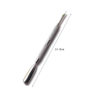 Pousse-cuticules et grattoir professionnels en acier inoxydable pour le nettoyage des peaux mortes, manucure, pédicure, logo personnalisé - Product Image 1