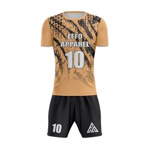 Tenue de football personnalisée la plus vendue, 100 % polyester respirant, prix bas, service OEM, logo personnalisé, ensemble de maillots de football - Product Image 1