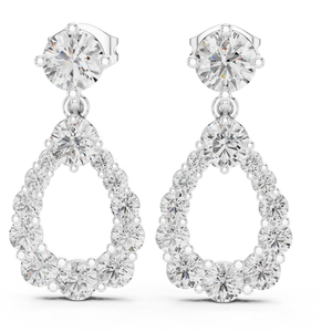 Classic Diamond Stud <b>Earrings</b> <b>Gold</b> Plated True Lab Grown IGI Certified Brilliant Cut Sparkling Daily Wear Jewelry Gift for Women - Product Image 1