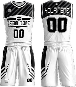 Ensemble de maillots de basket-ball réversibles pour équipes jeunes, conçus avec impression par sublimation, matériau léger, uniforme OEM, grandes tailles - Product Image 1