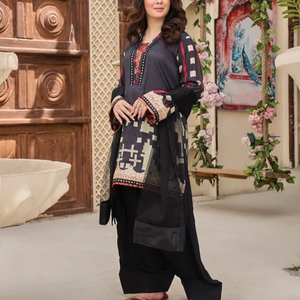 Ensemble de costume 3 pièces en soie pour femme, style pakistanais, personnalisé, collection 2026, décontracté, luxueux, brodé et imprimé, vente en gros - Product Image 4