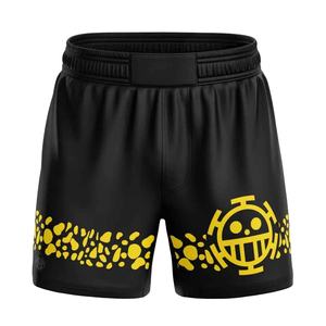 Shorts de boxe décontractés pour hommes, respirants, à séchage rapide, extensibles, avec logo personnalisé sur le devant, 100 % polyester, pour les arts martiaux. - Product Image 5