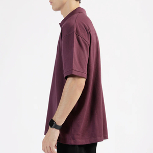 เสื้อโปโลผู้ชายไซส์ใหญ่ สีพื้น ผ้าฝ้าย แขนสั้น สวมใส่สบาย ผ้าอ๊อกซ์ฟอร์ด ทอเรียบ ย้อมสีพื้น - Product Image 3