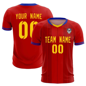 Uniformes de Fútbol Personalizados de Fábrica, Transpirables, con Protección UV, Antibacterianos, Sublimados, de Malla de Secado Rápido - Product Image 1