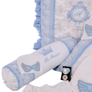 ชุดรอมเปอร์เด็กผู้ชายแรกเกิด ผ้าฝ้ายถัก 100% สีฟ้า คุณภาพสูง ดีไซน์ทันสมัย หรูหรา ใหม่ล่าสุด สำหรับฤดูใบไม้ผลิ ขายส่ง - Product Image 6