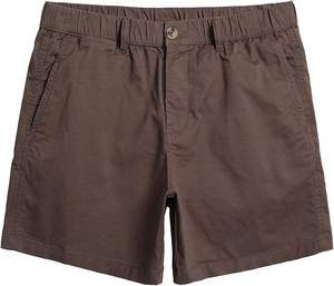 Shorts Bermuda en Coton Oxford Marron Uni pour Homme, Taille Mi-Haute, Fermeture Boutonnée, Style Décontracté, Tissu Respirant - Product Image 1