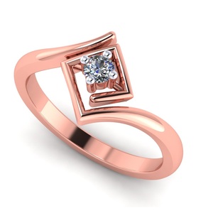 Bague de fiançailles en or premium sertie de diamants, motif floral, Love in Bloom, pour femmes, fournisseur de bijoux en gros - Product Image 1