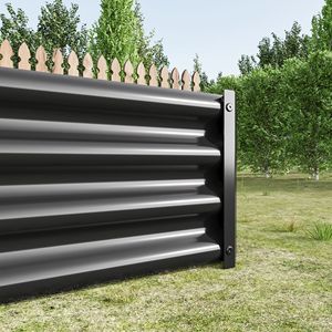 Fioriera Rettangolare Rialzata in Metallo Nero 6 X 3 X 1 Piede, Vasi da Giardino per Fiori, Verdure e Piante - Product Image 5