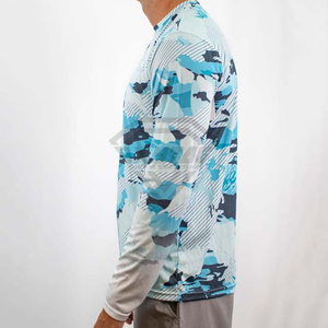 Custom Sublimation Fishing Jersey Long Sleeve Breathable Performance Outdoor Shirt Quick Dry Moisture Wicking Sun Protection <b>Top</b> - Product Image 5