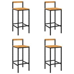 Set di 4 Sgabelli da Bar Neri per Arredamento da Esterno e Spazi All'aperto - Product Image 2