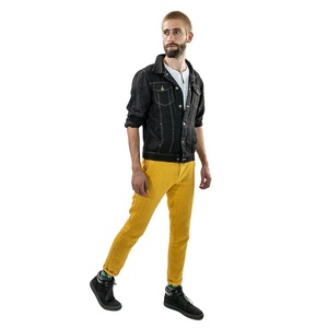 Wholesale <b>Custom</b> <b>Denim</b> <b>Jacket</b> Men Hooded Jean Hoodie Blue Jeans <b>Jacket</b> for Men - Product Image 2