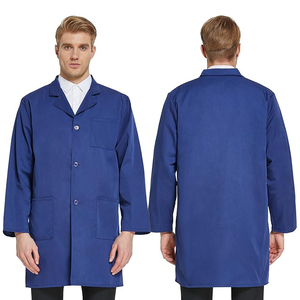 Unisex Wholesale Custom Cotton Medical Scrubs Protective Clothing with Buttons Pockets Long Sleeve Hospital Use Seamless Fusing - Product Image 2