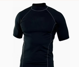 T-shirt de compression noir pour homme à manches courtes, séchage rapide, imprimé, pour la gym et l'entraînement MMA - Product Image 2