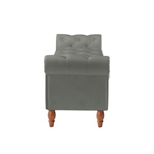 Grey Velvet Rectangular Sofa <b>Stool</b> Multifunctional Storage <b>Bedroom</b> Furniture - Product Image 4