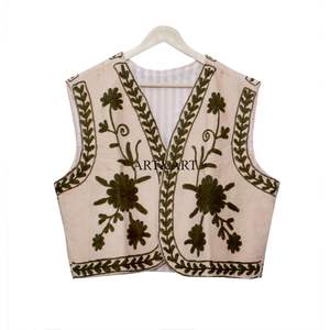 เสื้อกั๊กสตรีทแวร์ปักมือ 100% คอร์ติไซซ์  แบบเปิดด้านหน้า แขนกุด คอทรงโอ ระบายอากาศได้ดี เหมาะสำหรับงานปาร์ตี้ - Product Image 5