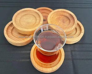 Sous-verres en noyer sous-verre artisanal en bois pour prix de gros meilleure qualité support de sous-verre en bois support pour vaisselle décor - Product Image 1